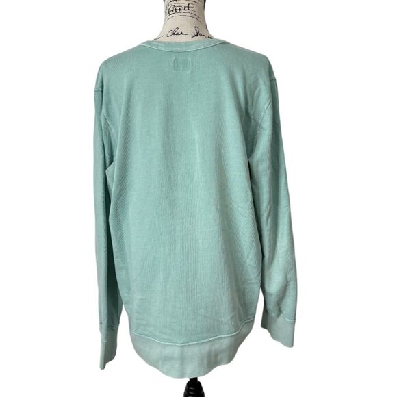 Faherty Mens Crewneck Sweatshirt Cotton Long Sleeve Mint Green Size XL - Picture 2 of 6